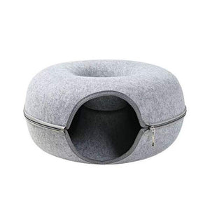 CatCave - Interactive Donut Cuddly Cat Cave Bed