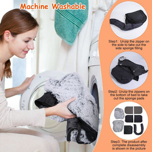 PupCuddle™ – Human-Size Dog Bed with Blanket