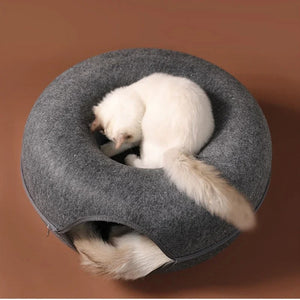 CatCave - Interactive Donut Cuddly Cat Cave Bed
