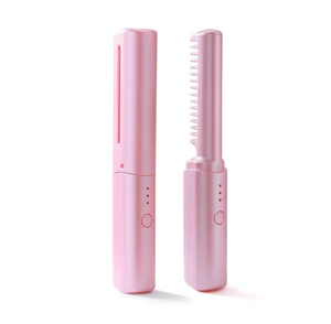 StraightGlow™️ - Quick-Heating Cordless Hair Straightener Brush