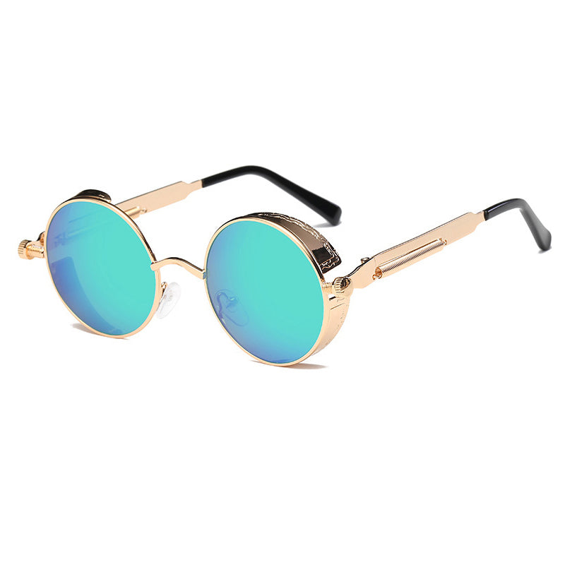 Metal Round Steampunk Sunglasses - Kangaroo Buddy