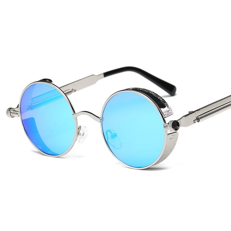 Metal Round Steampunk Sunglasses - Kangaroo Buddy