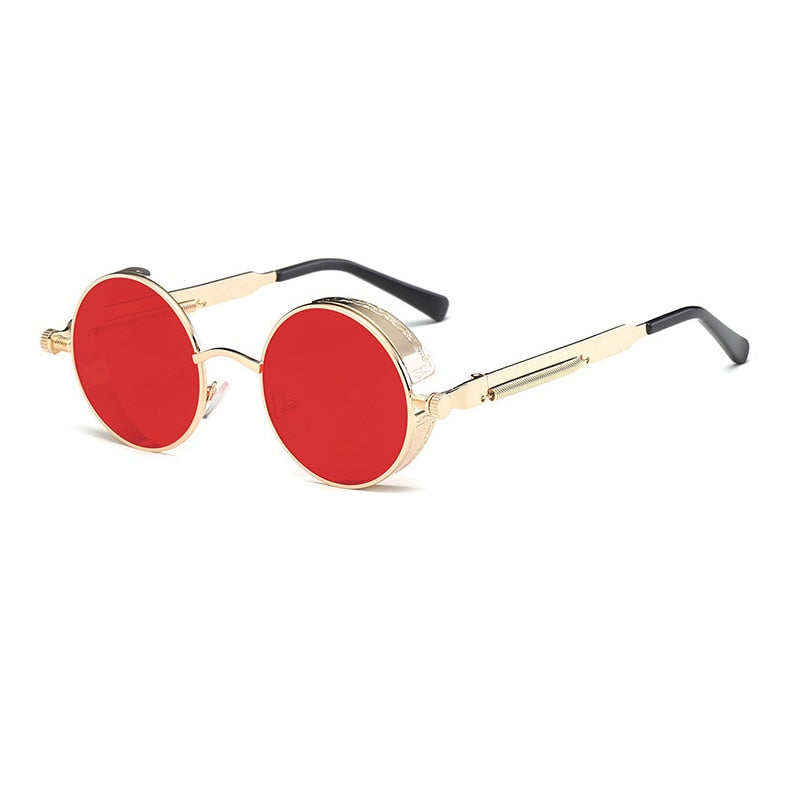 Metal Round Steampunk Sunglasses - Kangaroo Buddy