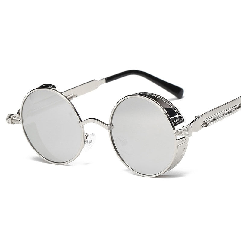 Metal Round Steampunk Sunglasses - Kangaroo Buddy