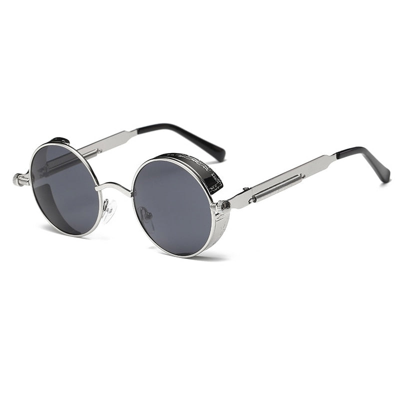 Metal Round Steampunk Sunglasses - Kangaroo Buddy