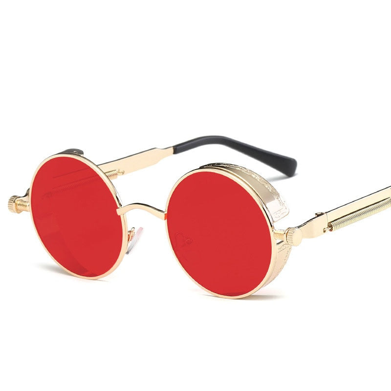 Metal Round Steampunk Sunglasses - Kangaroo Buddy