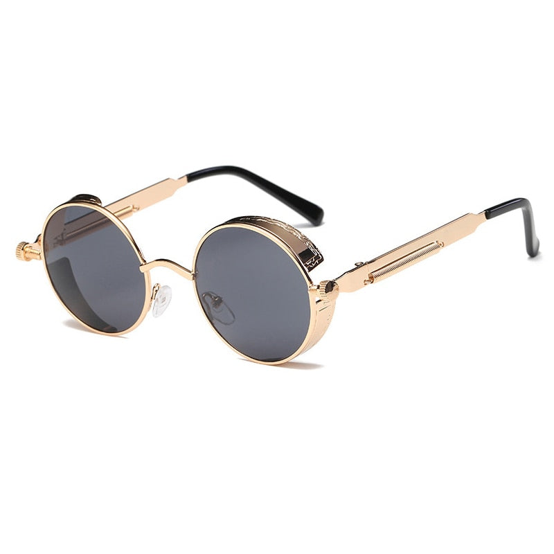 Metal Round Steampunk Sunglasses - Kangaroo Buddy