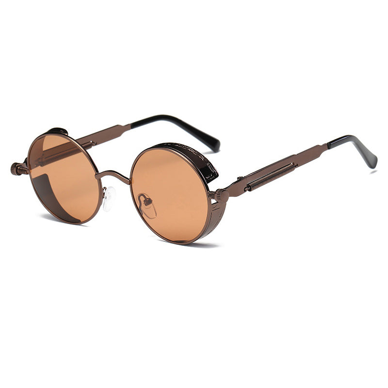 Metal Round Steampunk Sunglasses - Kangaroo Buddy