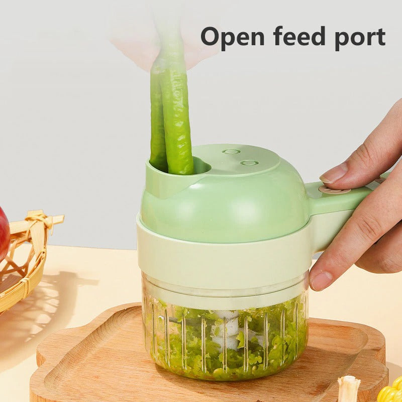 4 in 1 Portable Electric Vegetable Slicer That Quickly Cuts Your Vegetables Instantly [FREE SHIPPING]