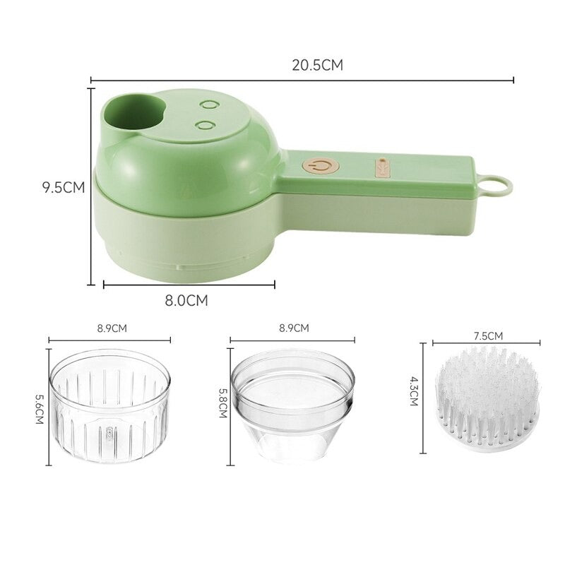 4 in 1 Portable Electric Vegetable Slicer That Quickly Cuts Your Vegetables Instantly [FREE SHIPPING]